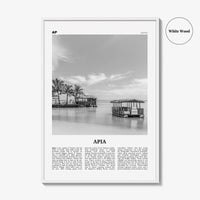 Apia Print Black and White, Apia Wall Art, Apia Poster, Apia Photo, Apia Wall Décor, Apia Map, Samoa