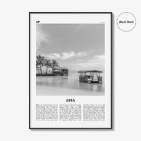 Apia Print Black and White, Apia Wall Art, Apia Poster, Apia Photo, Apia Wall Décor, Apia Map, Samoa