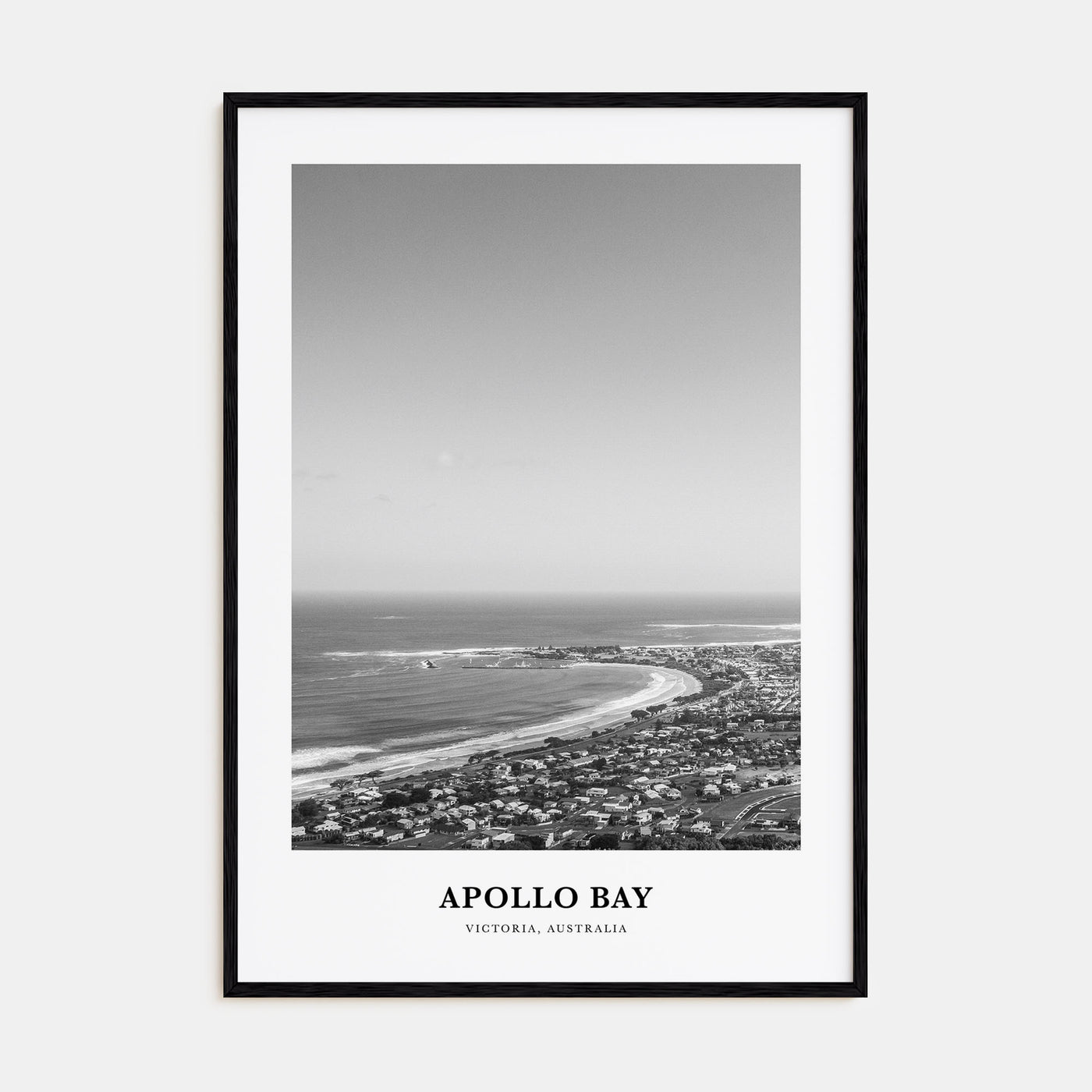 Apollo Bay Portrait B&W Poster