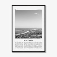 Apollo Bay Print Black and White, Apollo Bay Wall Art, Apollo Bay Poster, Apollo Bay Photo, Apollo Bay Wall Décor, Victoria, Australia