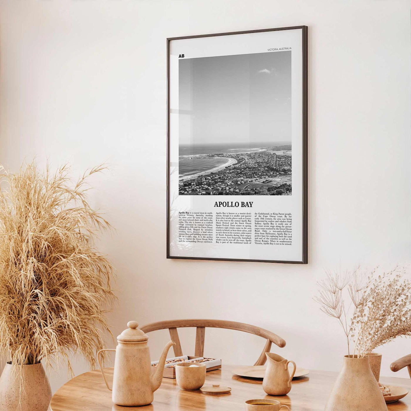 Apollo Bay Print Black and White, Apollo Bay Wall Art, Apollo Bay Poster, Apollo Bay Photo, Apollo Bay Wall Décor, Victoria, Australia