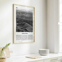 Appalachia Print Black and White, Appalachia Wall Art, Appalachia Poster, Appalachia Photo, Appalachia Map, Eastern United States