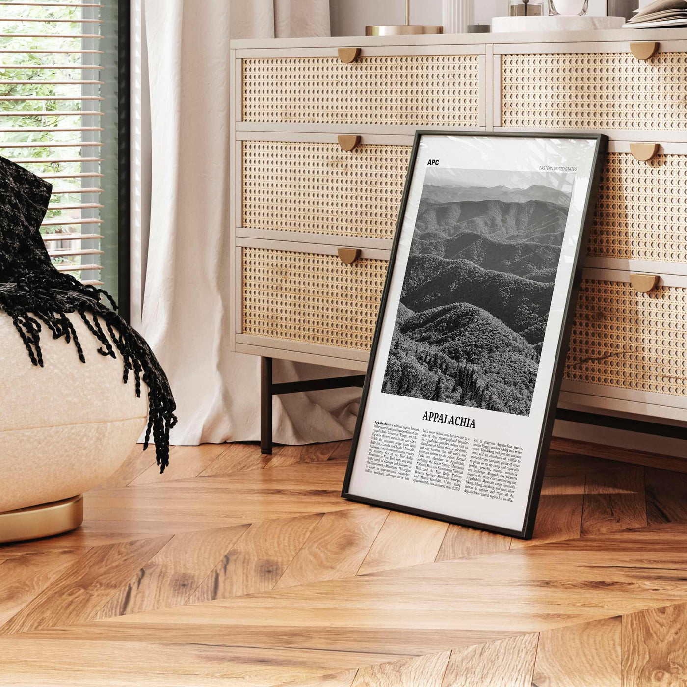 Appalachia Print Black and White, Appalachia Wall Art, Appalachia Poster, Appalachia Photo, Appalachia Map, Eastern United States