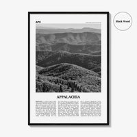 Appalachia Print Black and White, Appalachia Wall Art, Appalachia Poster, Appalachia Photo, Appalachia Map, Eastern United States