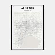 Appleton Map Portrait Poster