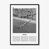 Aptos Print Black and White, Aptos Wall Art, Aptos Poster, Aptos Photo, Aptos Map, Aptos Wall Decor, California, USA, United States
