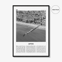 Aptos Print Black and White, Aptos Wall Art, Aptos Poster, Aptos Photo, Aptos Map, Aptos Wall Decor, California, USA, United States