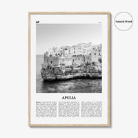 Apulia Print Black and White, Apulia Wall Art, Apulia Poster, Apulia Photo, Apulia Wall Décor, Apulia Map, Italy