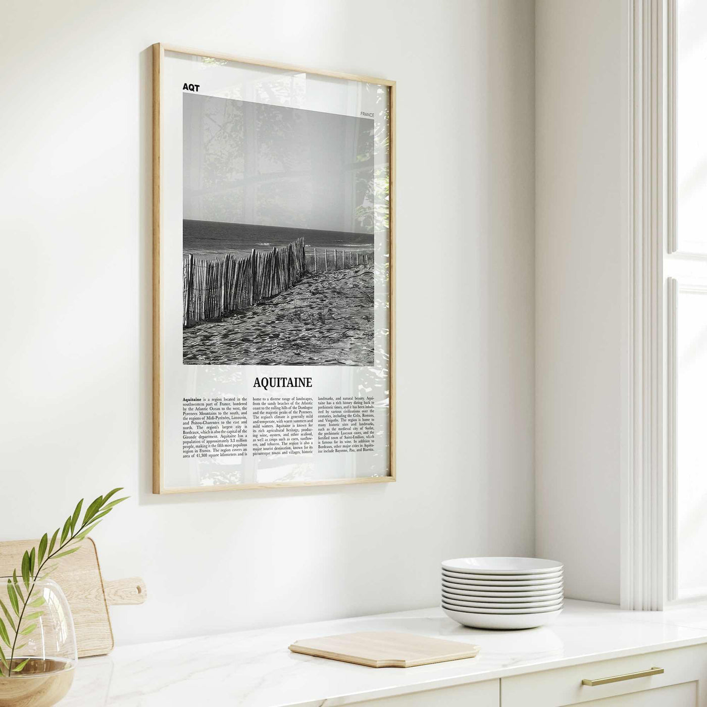 Aquitaine Print Black and White, Aquitaine Wall Art, Aquitaine Poster, Aquitaine Photo, Aquitaine Wall Décor, Aquitaine Map, France