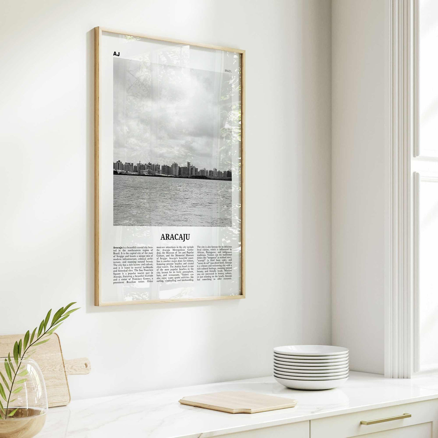 Aracaju Print Black and White, Aracaju Wall Art, Aracaju Poster, Aracaju Photo, Aracaju Wall Décor, Aracaju Map, Brazil