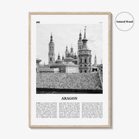 Aragon Print Black and White, Aragon Wall Art, Aragon Poster, Aragon Photo, Aragon Wall Décor, Aragon Map, Spain