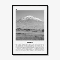Ararat Print Black and White, Ararat Wall Art, Ararat Poster, Ararat Photo, Ararat Wall Décor, Ararat Map, Turkey