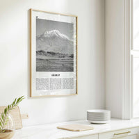 Ararat Print Black and White, Ararat Wall Art, Ararat Poster, Ararat Photo, Ararat Wall Décor, Ararat Map, Turkey