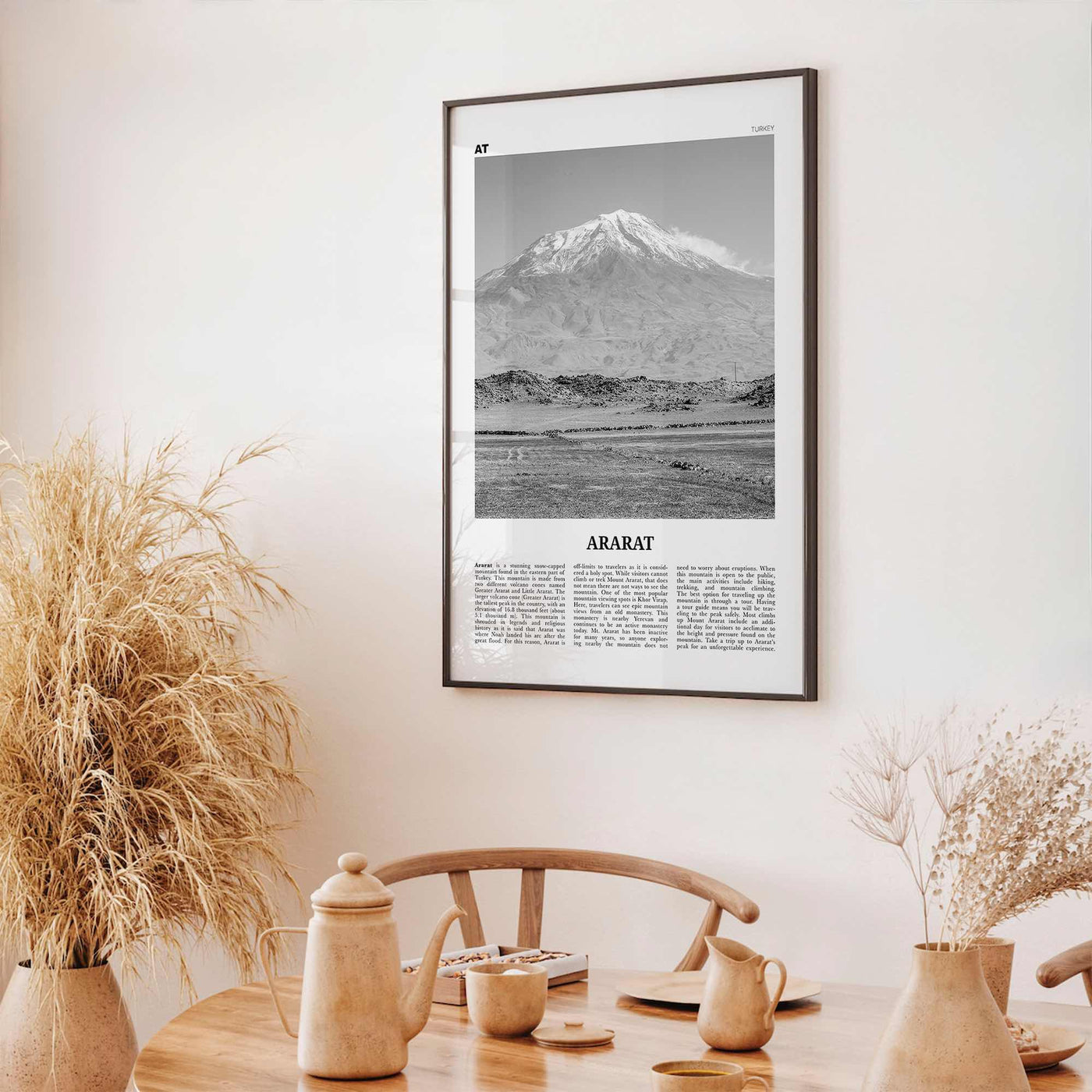 Ararat Print Black and White, Ararat Wall Art, Ararat Poster, Ararat Photo, Ararat Wall Décor, Ararat Map, Turkey