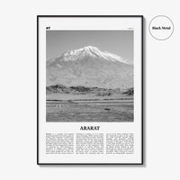Ararat Print Black and White, Ararat Wall Art, Ararat Poster, Ararat Photo, Ararat Wall Décor, Ararat Map, Turkey