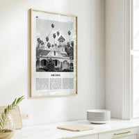 Arcadia Print Black and White, Arcadia Wall Art, Arcadia Poster, Arcadia Photo, Arcadia Map, California, USA, United States