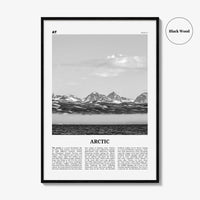 Arctic Print Black and White, Arctic Wall Art, Arctic Poster, Arctic Photo, Arctic Wall Décor, Arctic Map
