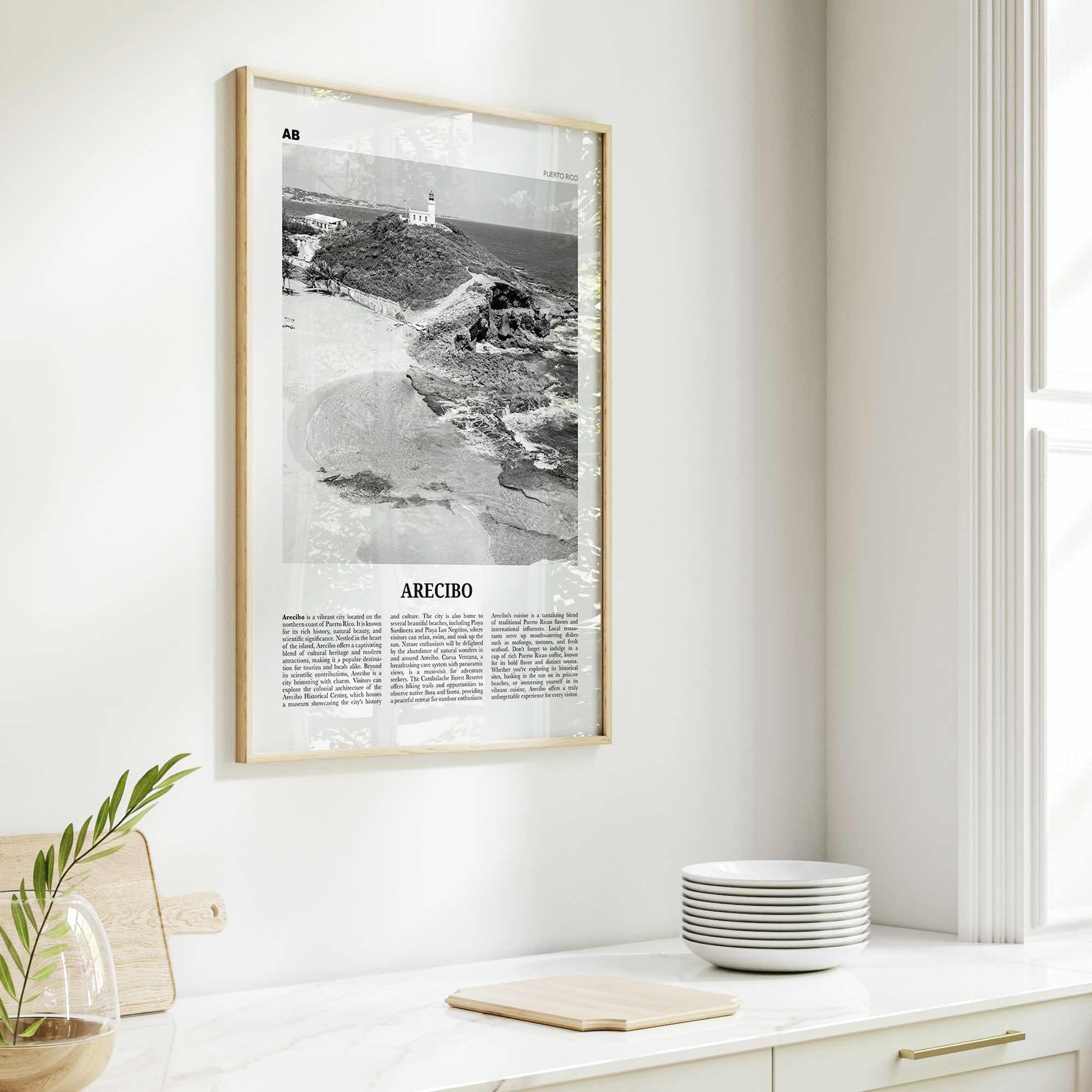 Arecibo Print Black and White No 1, Arecibo Wall Art, Arecibo Poster, Arecibo Photo, Arecibo Wall Décor, Arecibo Map, Puerto Rico