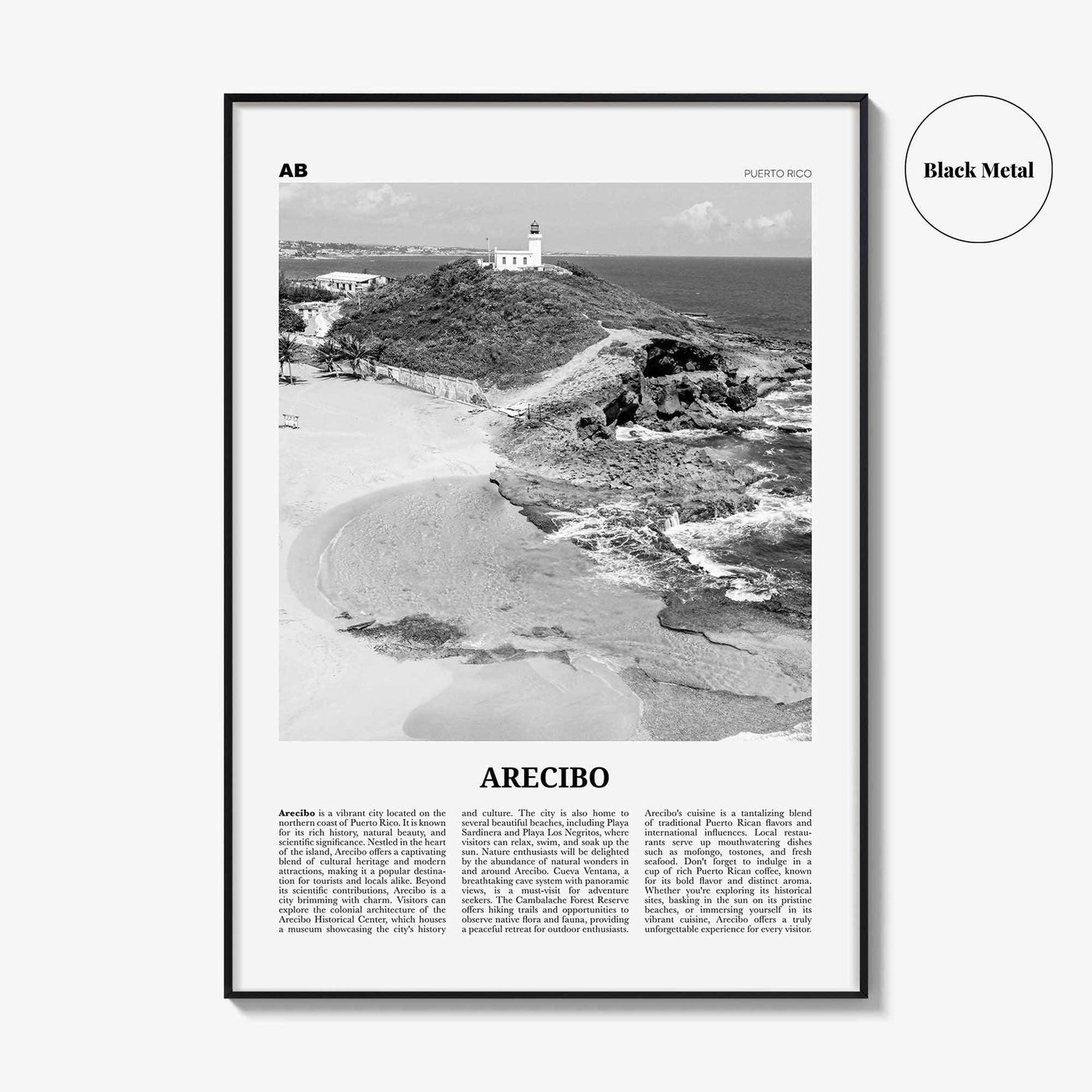 Arecibo Print Black and White No 1, Arecibo Wall Art, Arecibo Poster, Arecibo Photo, Arecibo Wall Décor, Arecibo Map, Puerto Rico