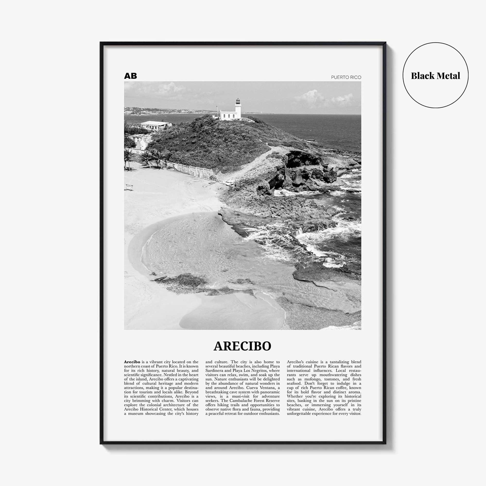 Arecibo Print Black and White No 1, Arecibo Wall Art, Arecibo Poster, Arecibo Photo, Arecibo Wall Décor, Arecibo Map, Puerto Rico