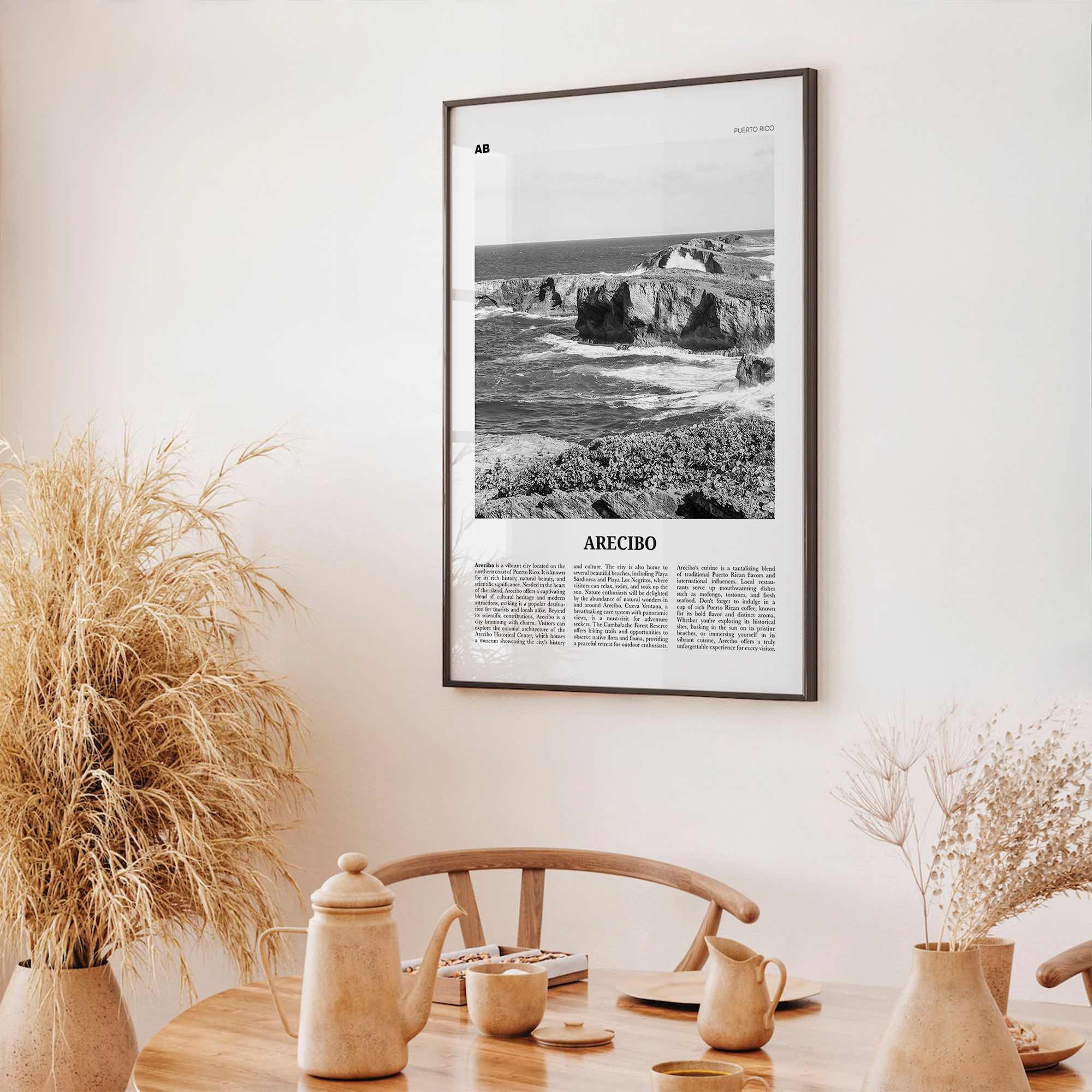 Arecibo Print Black and White No 2, Arecibo Wall Art, Arecibo Poster, Arecibo Photo, Arecibo Wall Décor, Arecibo Map, Puerto Rico