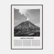 Arenal Volcano National Park Travel B&W Poster