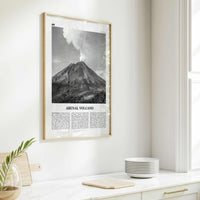 Arenal Volcano National Park Print Black and White, Arenal Volcano Wall Art, Arenal Volcano Poster, Arenal Volcano Photo, Costa Rica