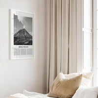 Arenal Volcano National Park Print Black and White, Arenal Volcano Wall Art, Arenal Volcano Poster, Arenal Volcano Photo, Costa Rica