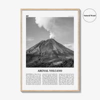 Arenal Volcano National Park Print Black and White, Arenal Volcano Wall Art, Arenal Volcano Poster, Arenal Volcano Photo, Costa Rica
