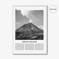 Arenal Volcano National Park Print Black and White, Arenal Volcano Wall Art, Arenal Volcano Poster, Arenal Volcano Photo, Costa Rica