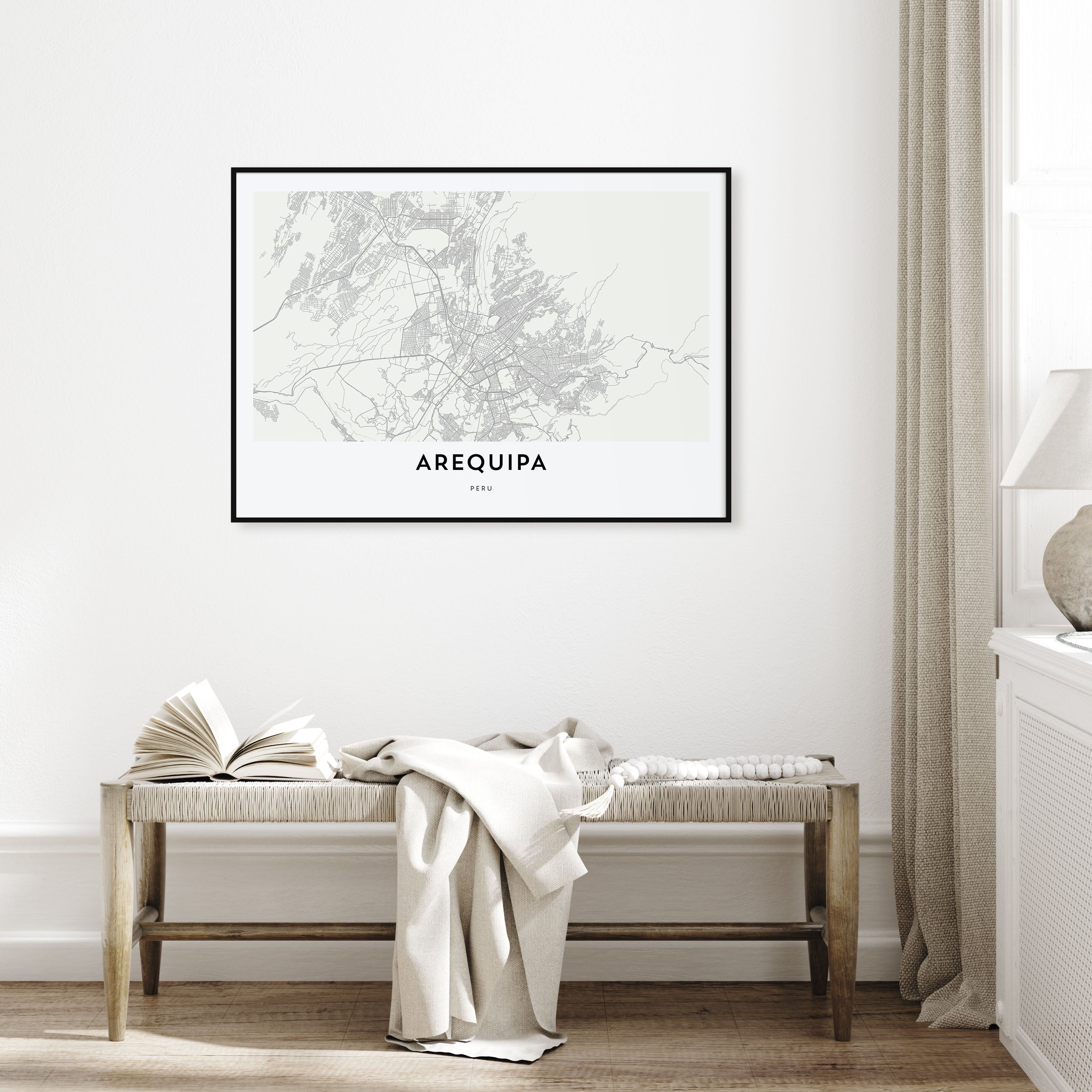 Arequipa Map Landscape Poster