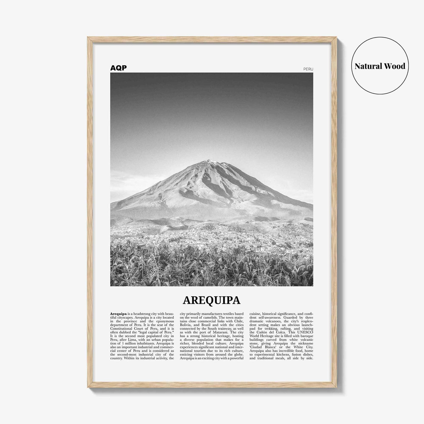 Arequipa Print Black and White, Arequipa Wall Art, Arequipa Poster, Arequipa Photo, Arequipa Wall Decor, Peru, Ariqipa, South America