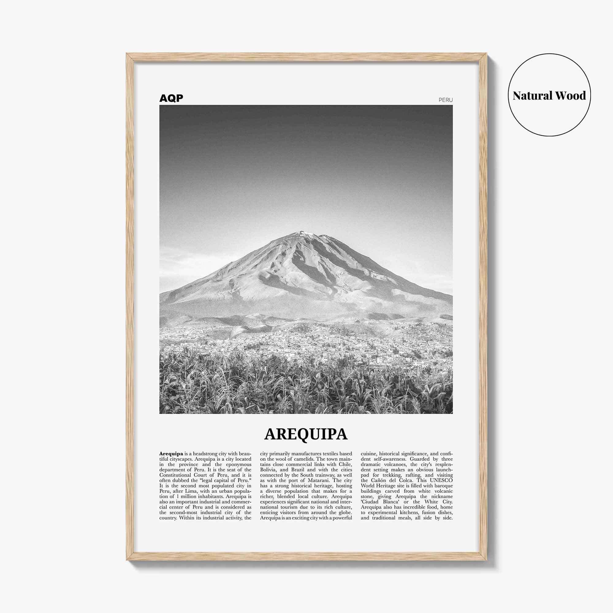 Arequipa Print Black and White, Arequipa Wall Art, Arequipa Poster, Arequipa Photo, Arequipa Wall Decor, Peru, Ariqipa, South America