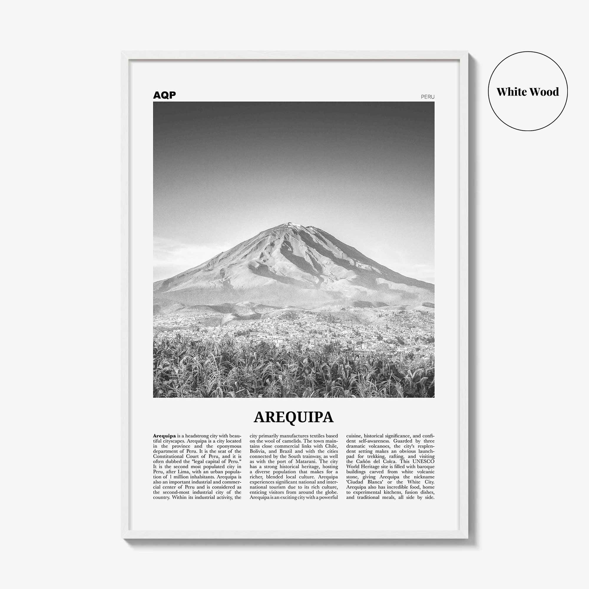 Arequipa Print Black and White, Arequipa Wall Art, Arequipa Poster, Arequipa Photo, Arequipa Wall Decor, Peru, Ariqipa, South America