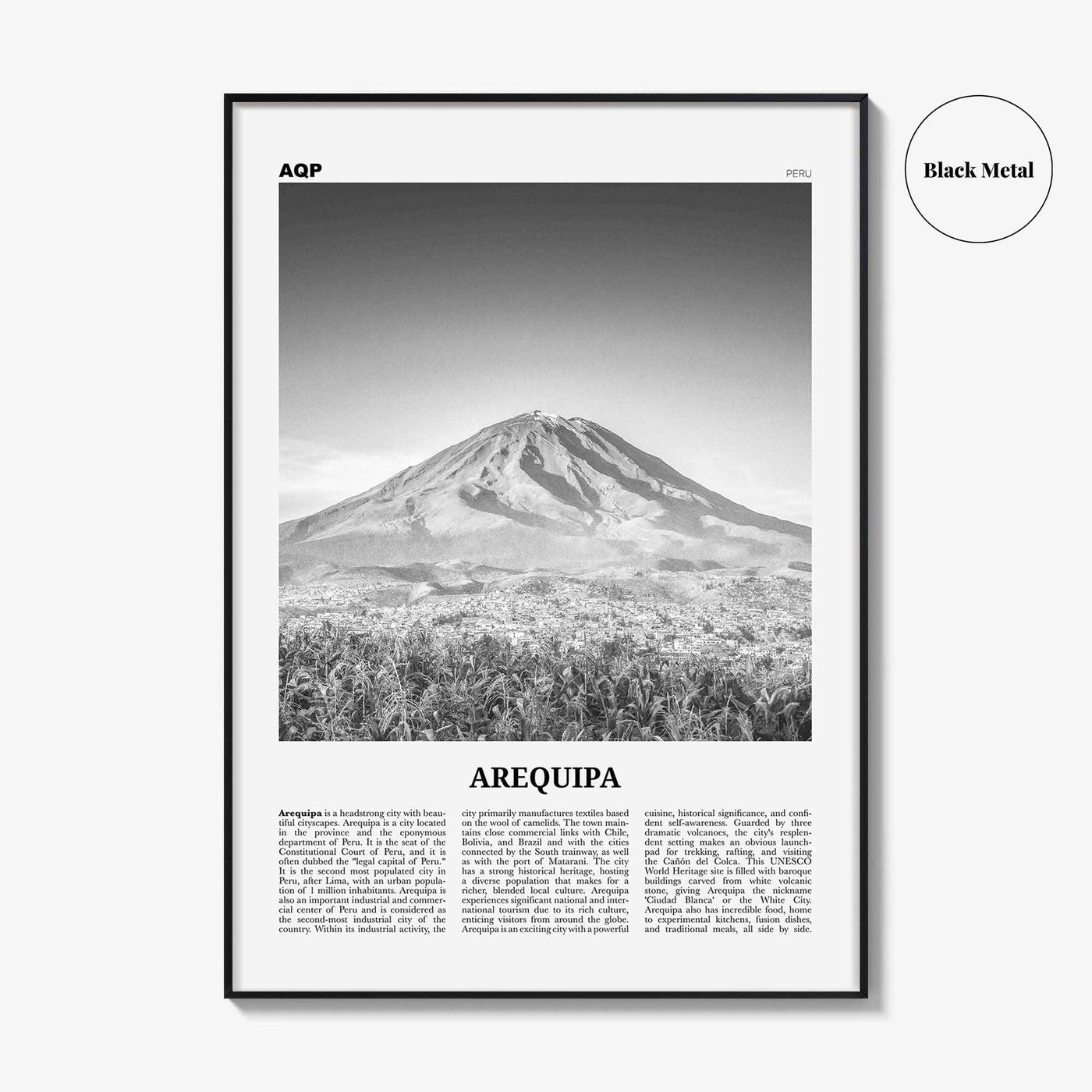 Arequipa Print Black and White, Arequipa Wall Art, Arequipa Poster, Arequipa Photo, Arequipa Wall Decor, Peru, Ariqipa, South America