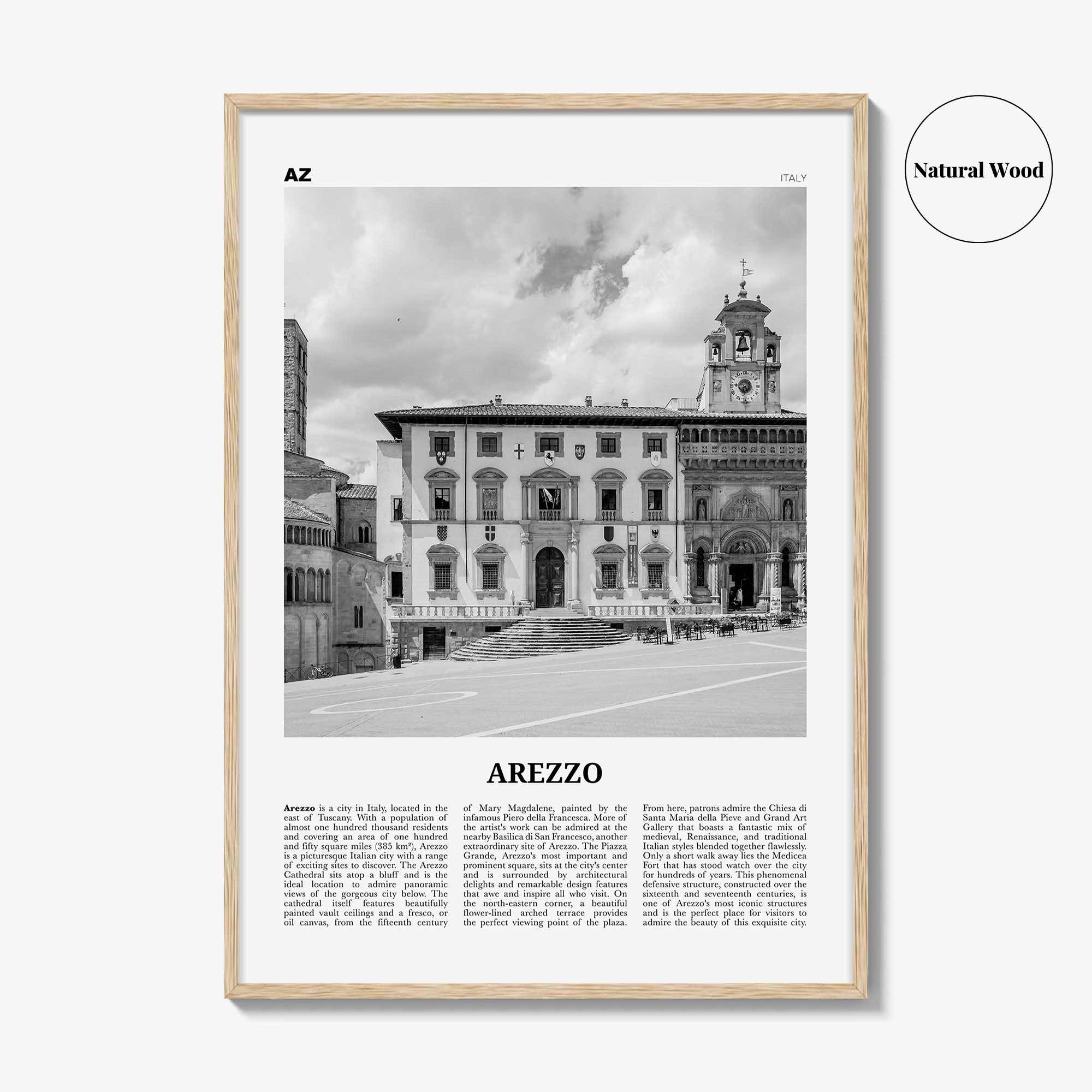 Arezzo Print Black and White, Arezzo Wall Art, Arezzo Poster, Arezzo Photo, Arezzo Map, Arezzo Wall Decor, Italy
