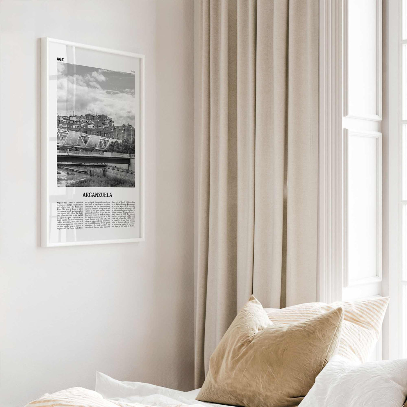 Arganzuela Print Black and White, Arganzuela Wall Art, Arganzuela Poster, Arganzuela Photo, Arganzuela Wall Décor, Arganzuela Map, Spain