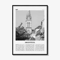 Argenteuil Print Black and White, Argenteuil Wall Art, Argenteuil Poster, Argenteuil Photo, Argenteuil Wall Décor, Argenteuil Map, France