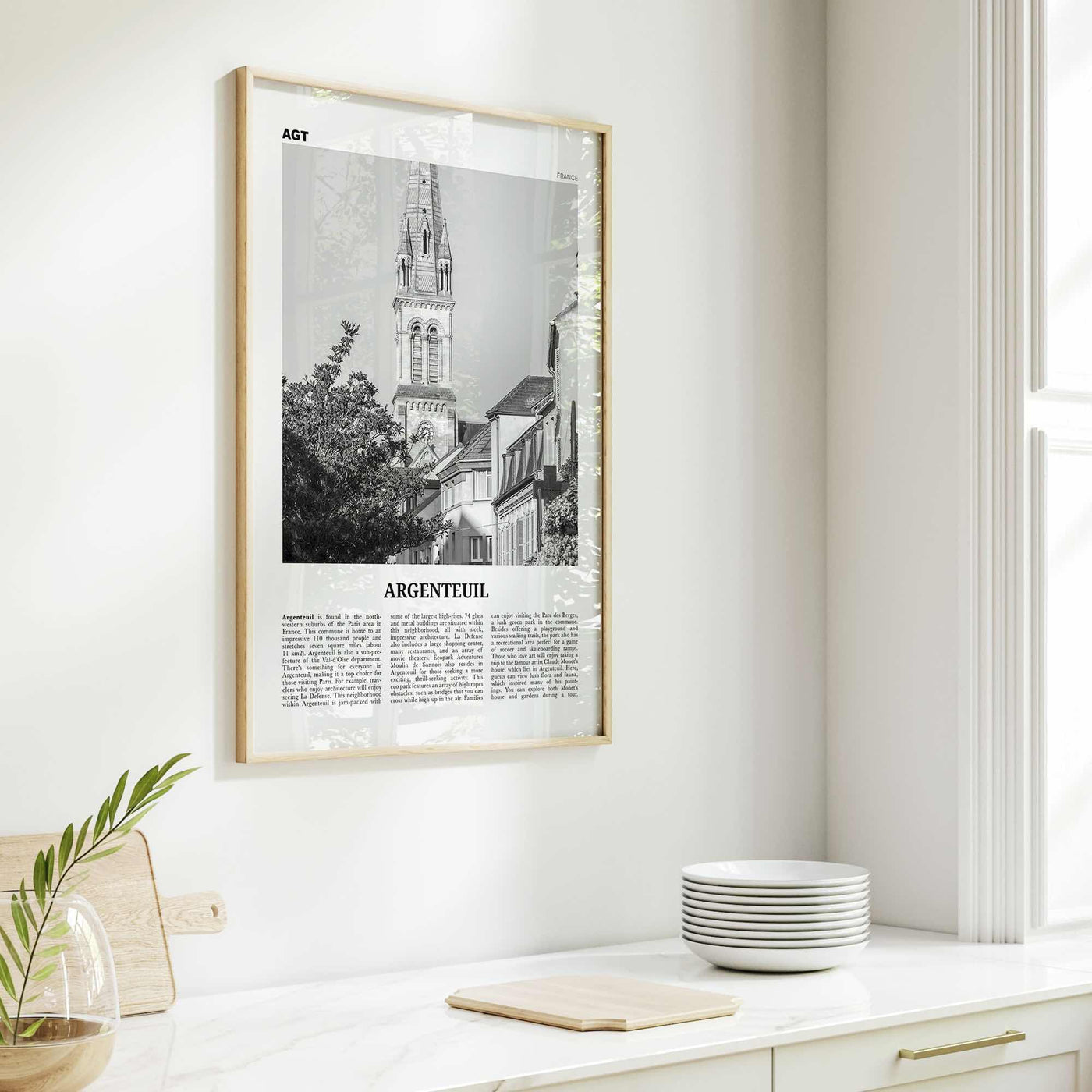 Argenteuil Print Black and White, Argenteuil Wall Art, Argenteuil Poster, Argenteuil Photo, Argenteuil Wall Décor, Argenteuil Map, France