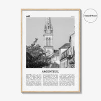 Argenteuil Print Black and White, Argenteuil Wall Art, Argenteuil Poster, Argenteuil Photo, Argenteuil Wall Décor, Argenteuil Map, France