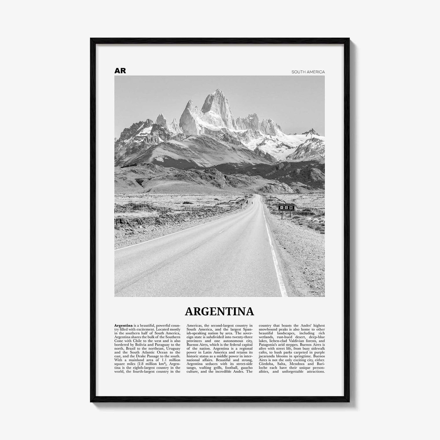 Argentina Print Black and White No 1, Argentina Wall Art, Argentina Poster, Argentina Photo, Argentina Wall Decor, Buenos Aires, America