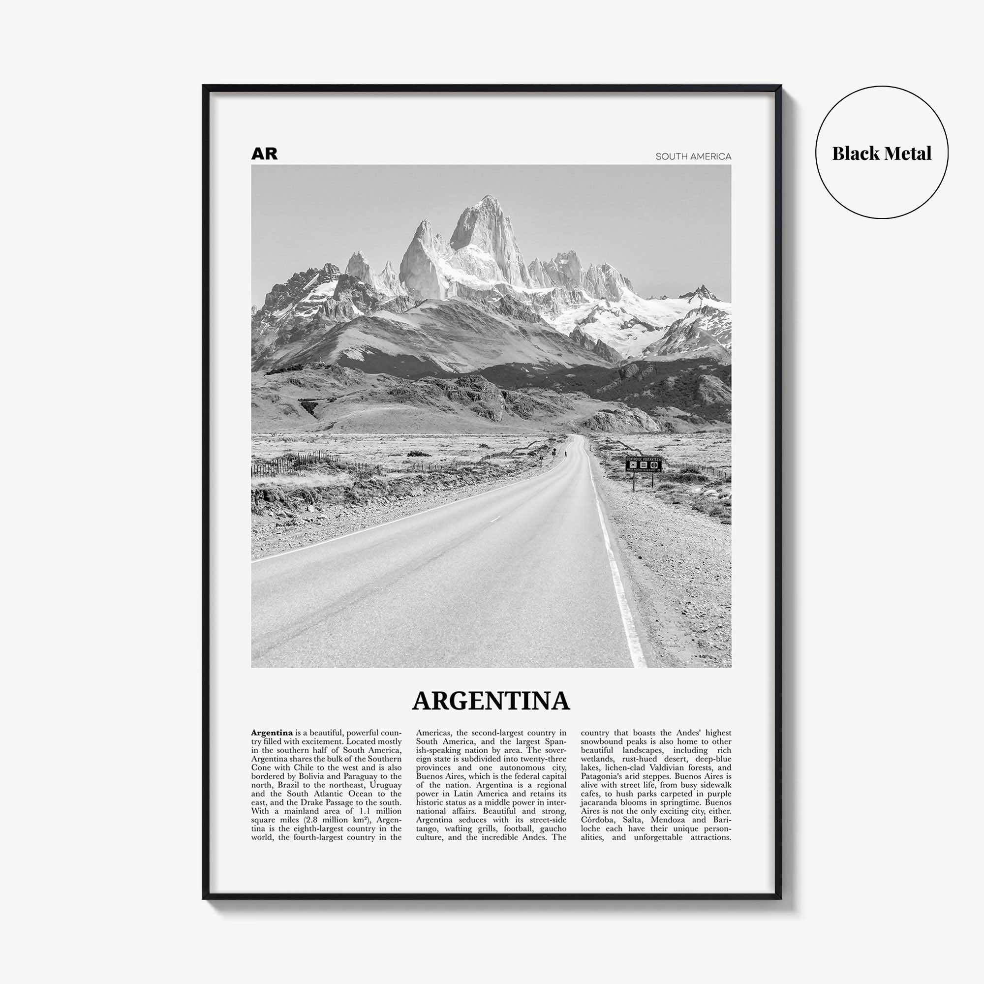 Argentina Print Black and White No 1, Argentina Wall Art, Argentina Poster, Argentina Photo, Argentina Wall Decor, Buenos Aires, America