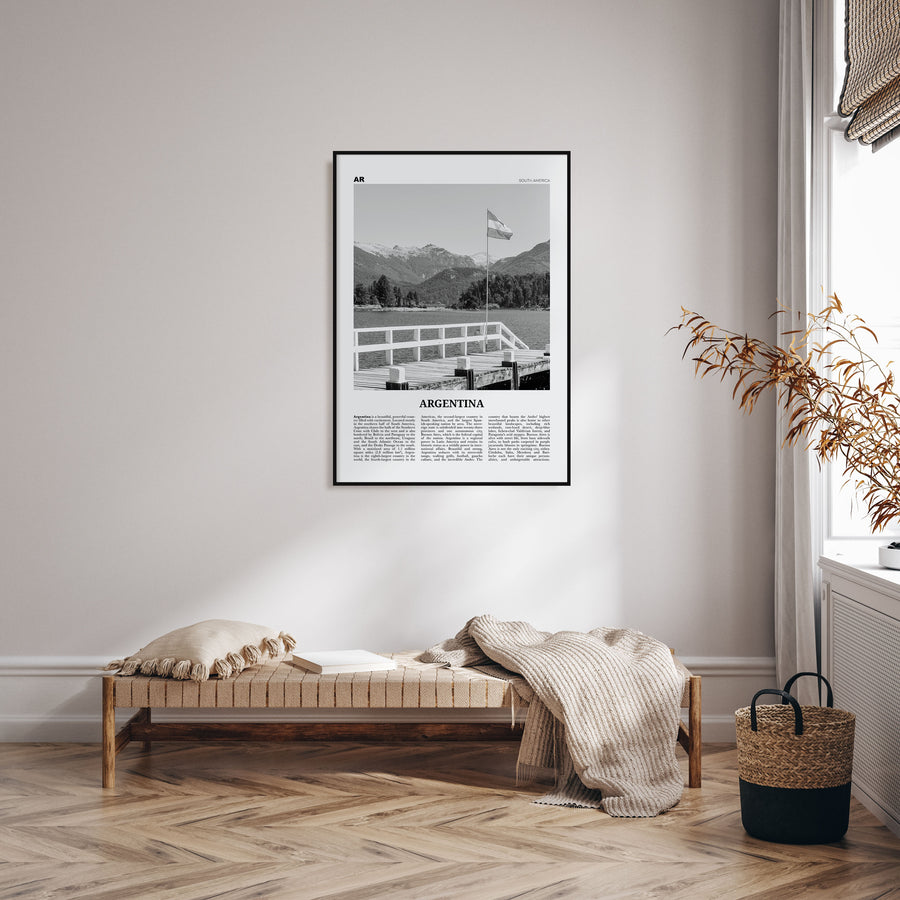 Argentina Travel B&W No 2 Poster