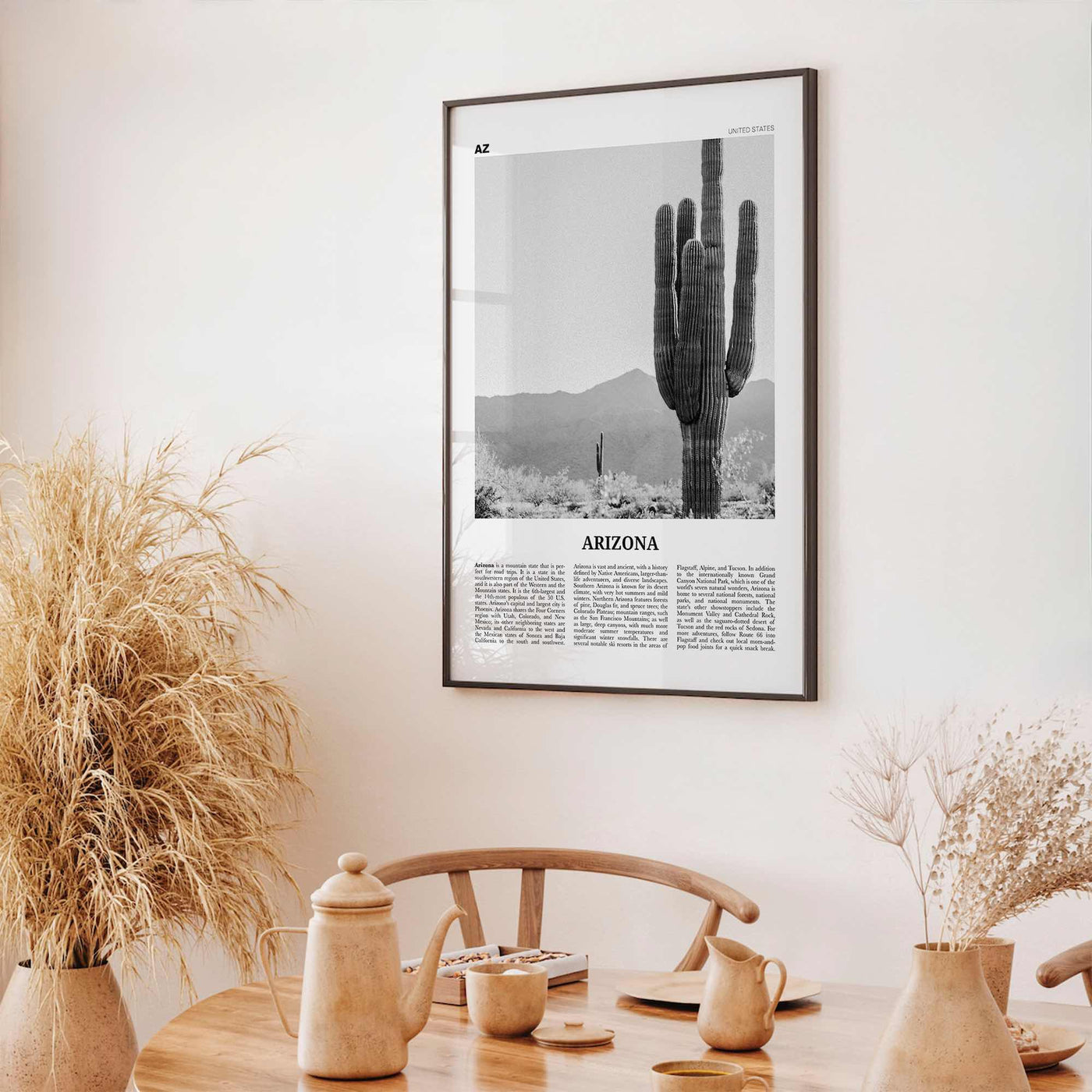 Arizona Print Black and White No 1, Arizona Wall Art, Arizona Poster, Arizona Photo, Arizona Wall Decor, USA, United States, North America
