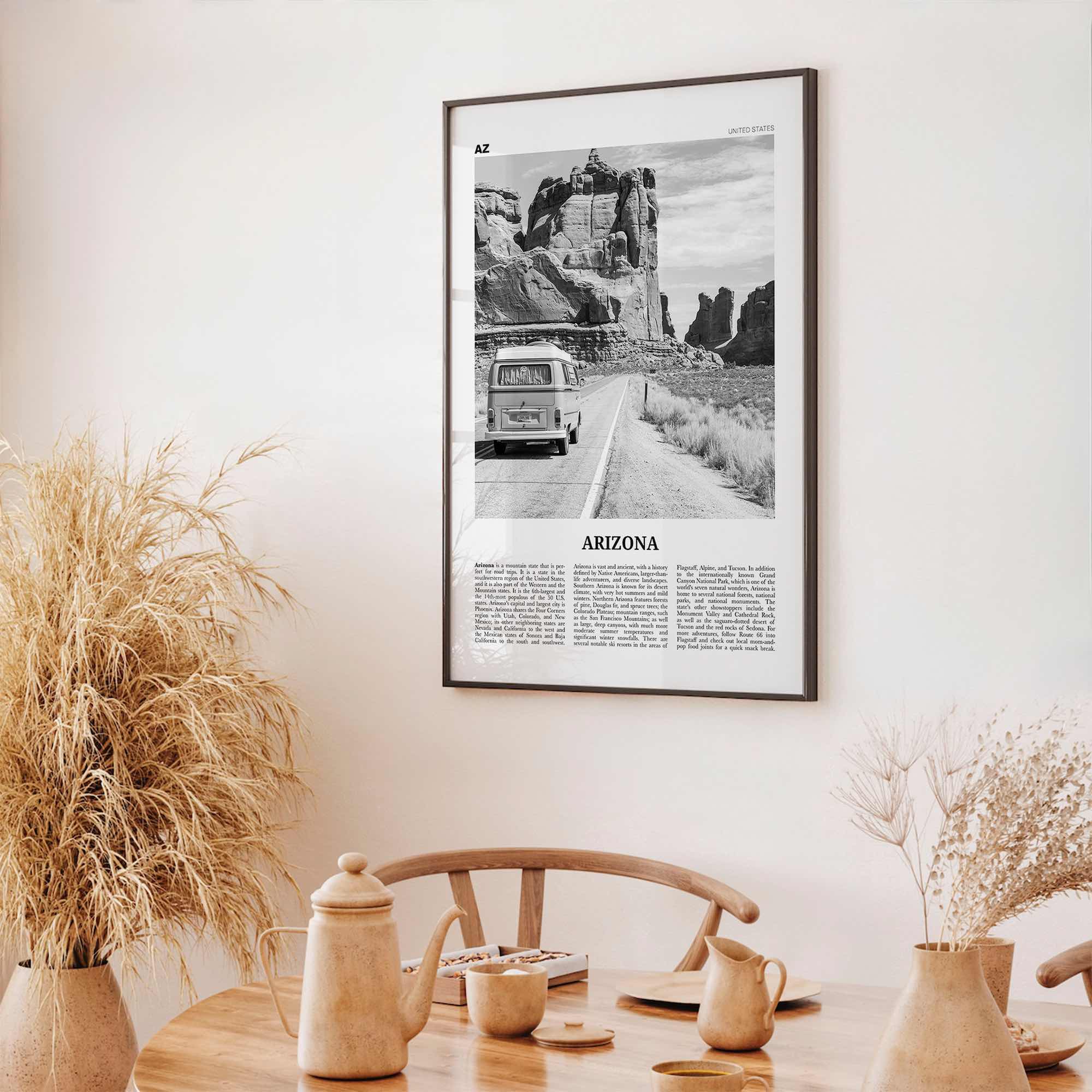 Arizona Print Black and White No 2, Arizona Wall Art, Arizona Poster, Arizona Photo, Arizona Wall Decor, USA, United States, North America