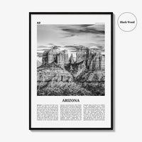Arizona Print Black and White No 3, Arizona Wall Art, Arizona Poster, Arizona Photo, Arizona Wall Décor, Arizona Map, United States