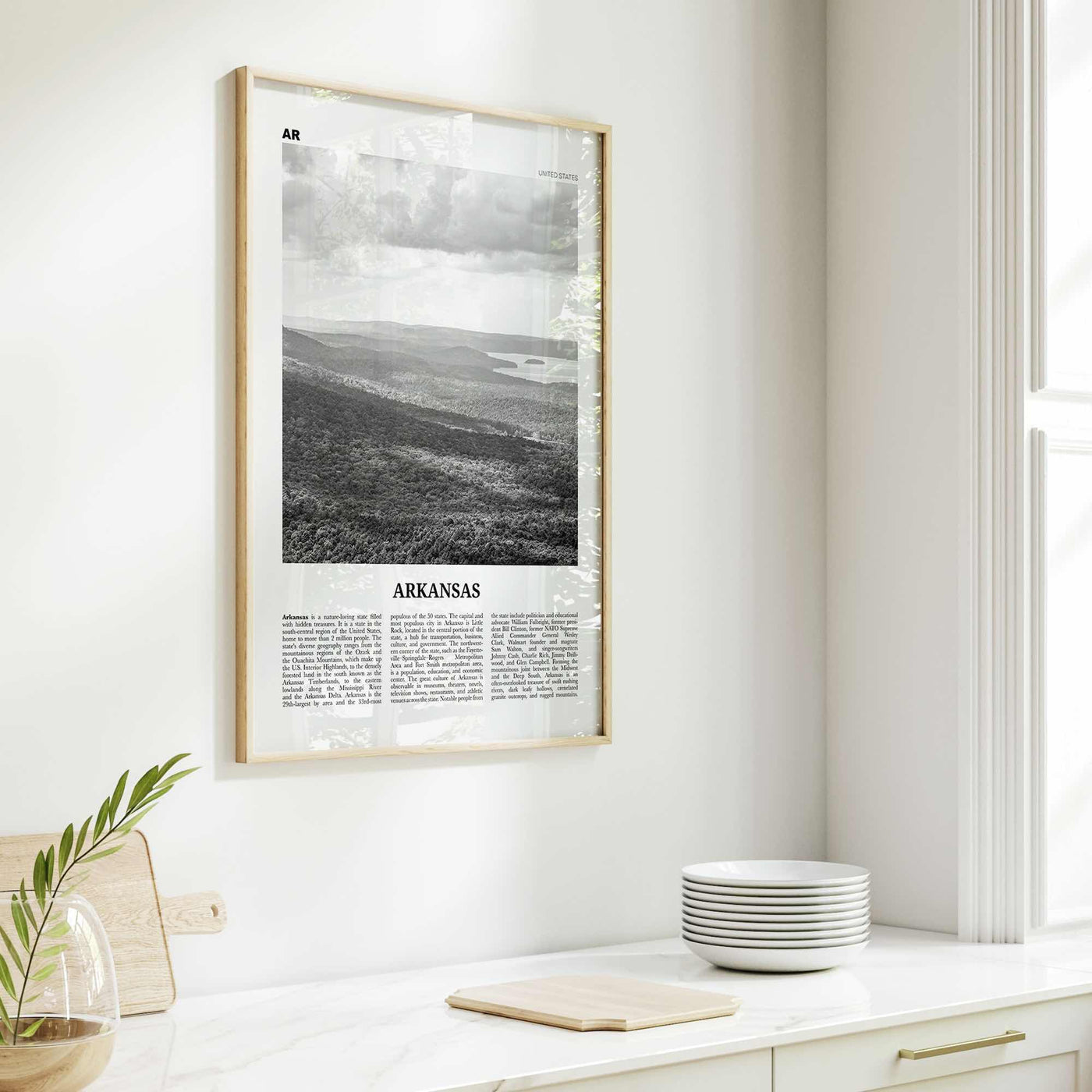 Arkansas Print Black and White No 2, Arkansas Wall Art, Arkansas Poster, Arkansas Photo, Arkansas Wall Decor, USA, United States