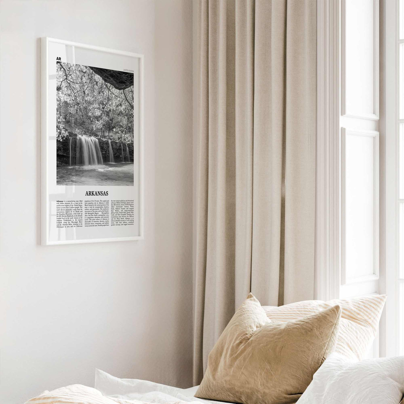 Arkansas Print Black and White No 3, Arkansas Wall Art, Arkansas Poster, Arkansas Photo, Arkansas Wall Décor, Arkansas Map, United States