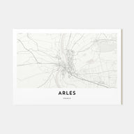 Arles Map Landscape Poster