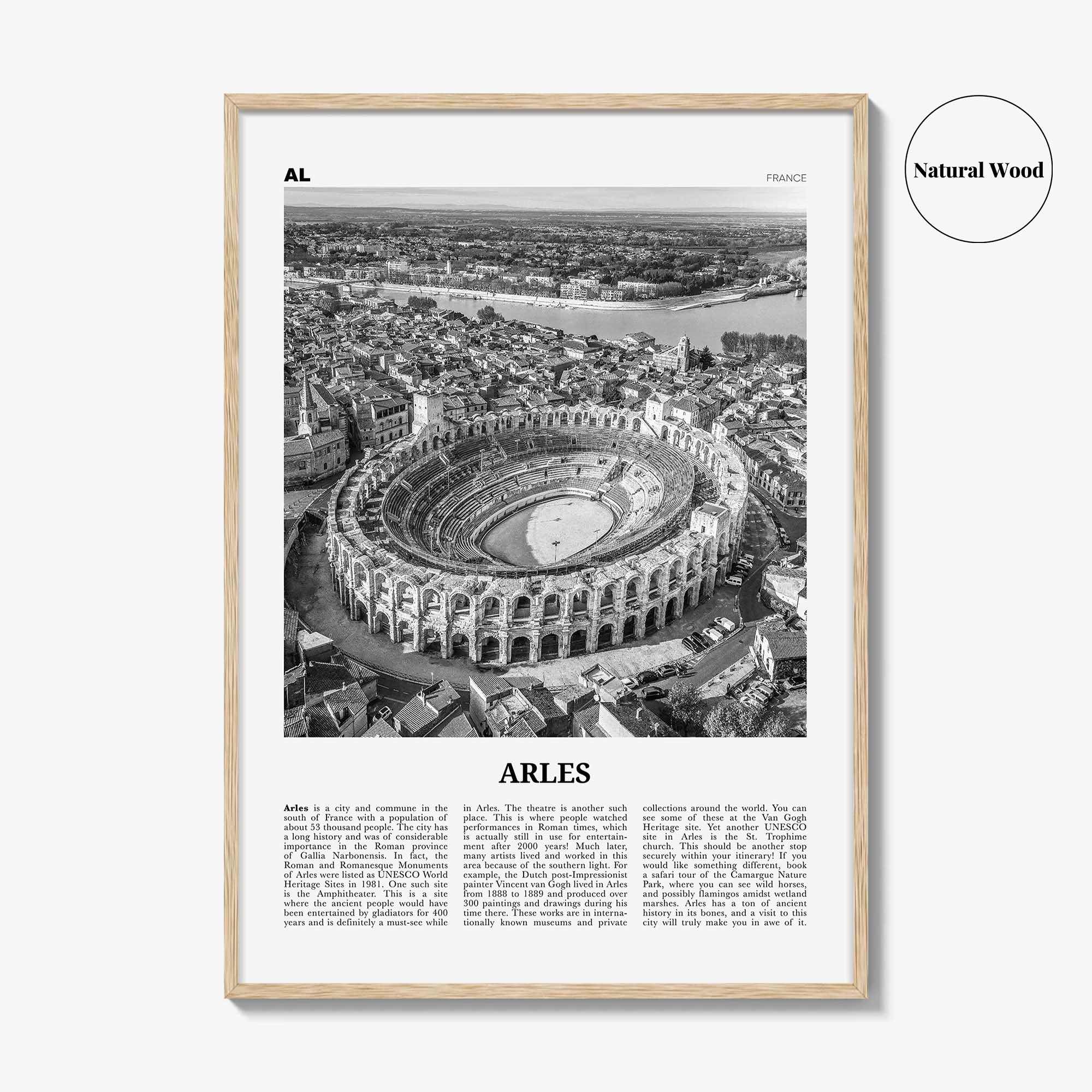 Arles Print Black and White, Arles Wall Art, Arles Poster, Arles Photo, Arles Wall Décor, Arle, Provence-Alpes-Côte d'Azur, France